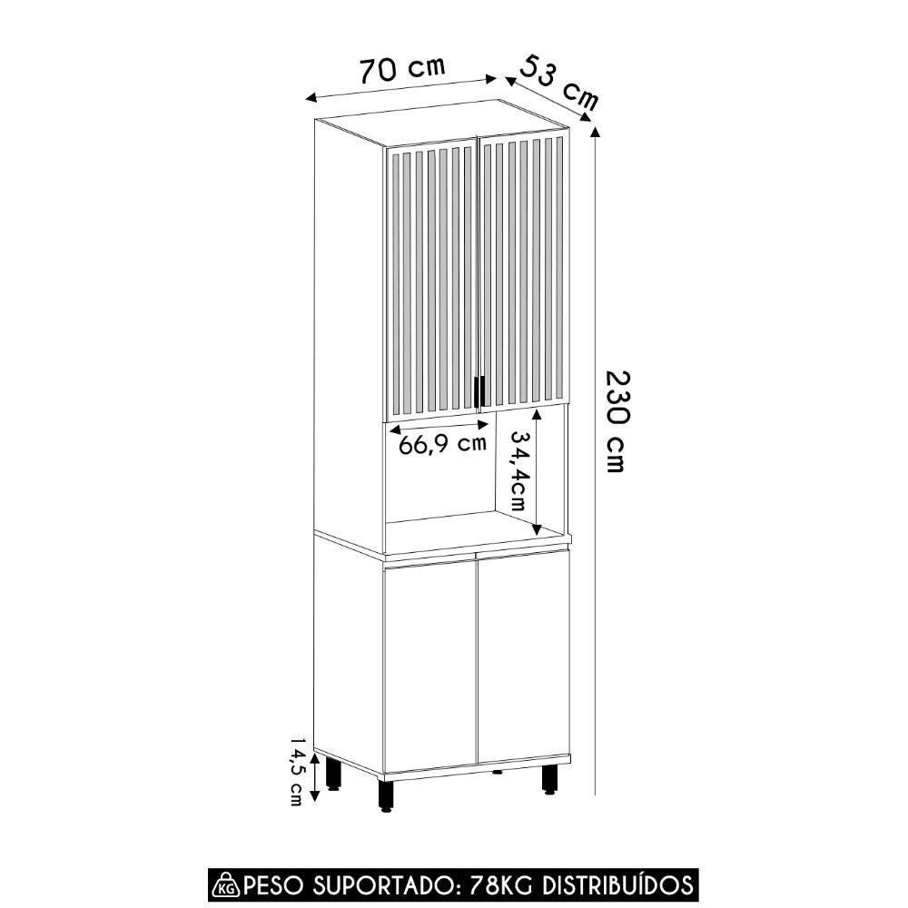 Paneleiro De Cozinha Para Micro-ondas Pierre Carvalho L01 - Mpozenato - 4