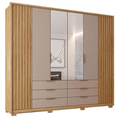 Guarda Roupa Casal Martin C01 6 Portas de Bater 6 Gavetas Buriti-Fendi Mpozenato