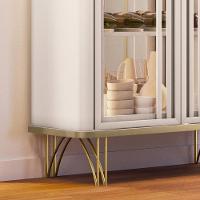 Cristaleira De Vidro Com Espelho E Led Alvora Off/champanhe H01 - Mpozenato - 6