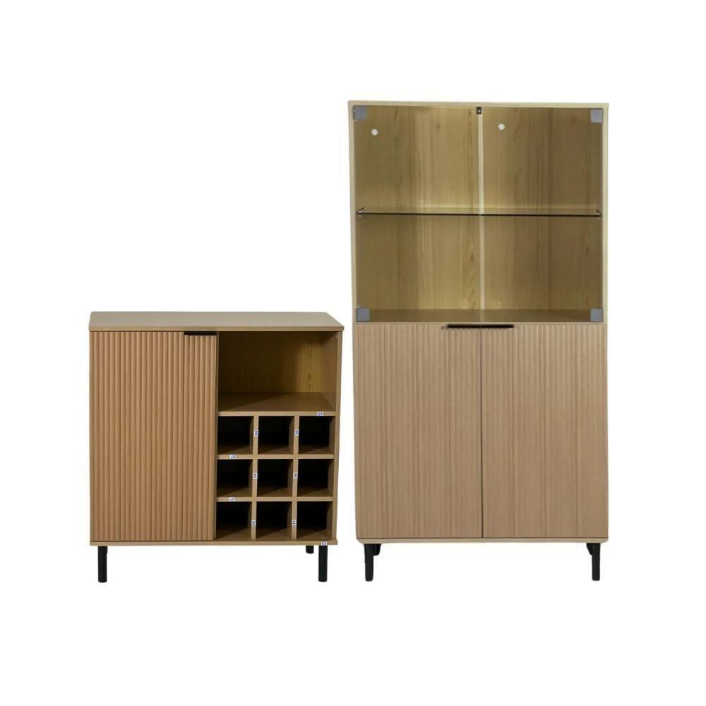 Aparador Bar Adega + Cristaleira Ditália R-633 E-964 Riviera - 2