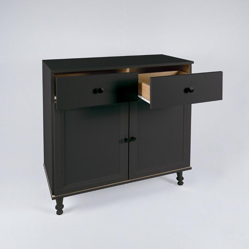 Aparador Buffet Ditália 2 Gav 2 Portas 2 Unidades R-629 Preto - 3