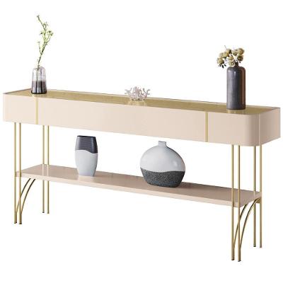 Aparador Para Sala De Estar Pés De Aço Gianni Off/champanhe H01 - Mpozenato