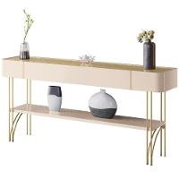 Aparador Para Sala De Estar Pés De Aço Gianni Off/champanhe H01 - Mpozenato - 1