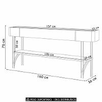 Aparador Para Sala De Estar Pés De Aço Gianni Off/champanhe H01 - Mpozenato