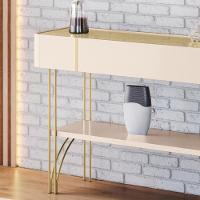 Aparador Para Sala De Estar Pés De Aço Gianni Off/champanhe H01 - Mpozenato - 5