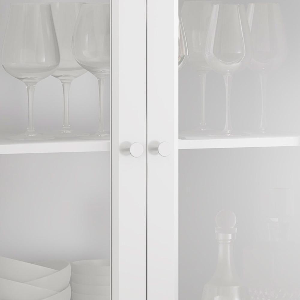 Cristaleira 2 Portas 1 Gaveta Ditália E-954 Branco - 9