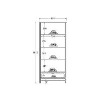 Cristaleira 2 Portas 1 Gaveta Ditália E-954 Branco