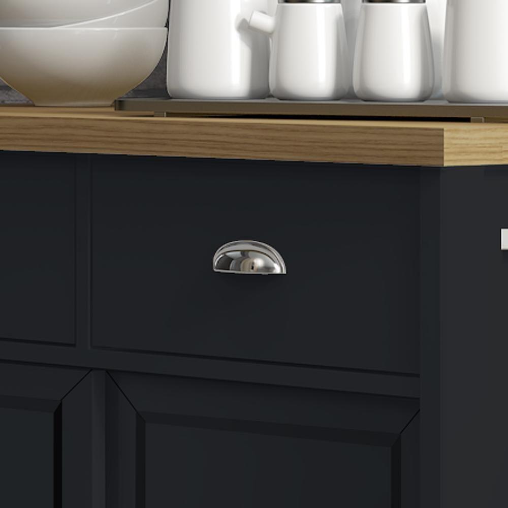 Aparador Buffet Ditália 2 Gavetas 2 Portas Ba-145 Preto - 3