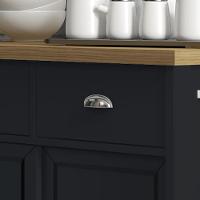 Aparador Buffet Ditália 2 Gavetas 2 Portas Ba-145 Preto - 3