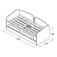 Sofá Cama Solteiro Ditália Cama Auxiliar 2 Gavetas Cm-08 Diamond - 5