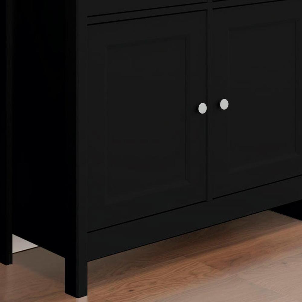 Cristaleira + Aparador Buffet Ditália E-954 + R-626 Preto - 9