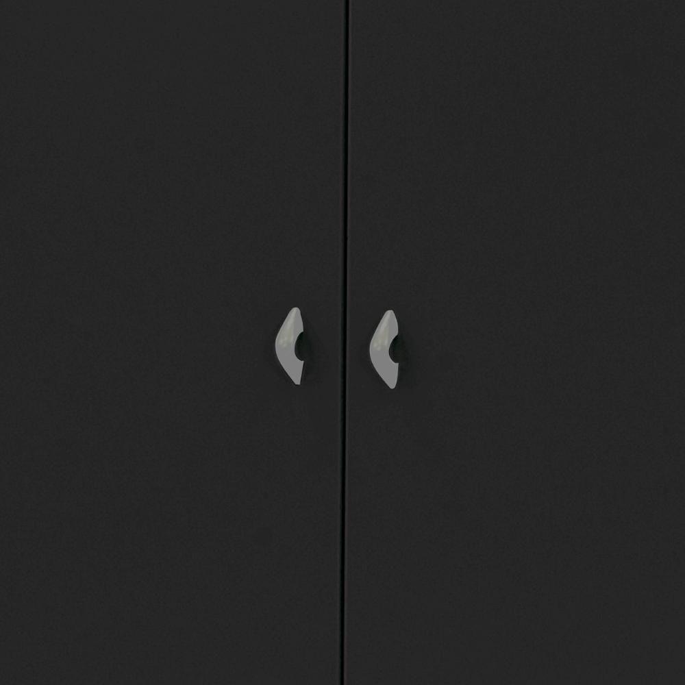 Armário Multiuso Ditália 2 Portas Com Rodízios Ar-70 Preto - 7