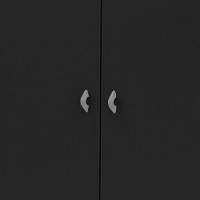 Armário Multiuso Ditália 2 Portas Com Rodízios Ar-70 Preto - 7