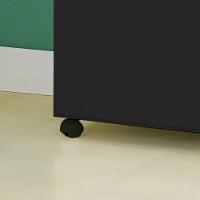 Armário Multiuso Ditália 2 Portas Com Rodízios Ar-70 Preto - 8