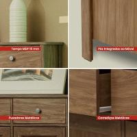 Aparador Buffet Ditália 4 Portas 4 Gavetas R-626 Diamond - 8