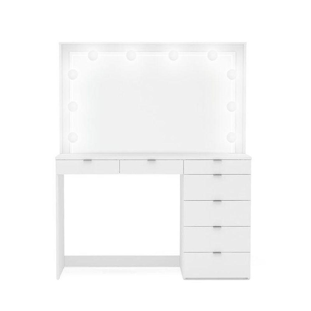 Penteadeira Ditália 7 Gavetas 2divisórias Kit Luz Camarim - 9