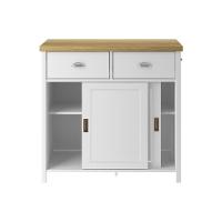 Aparador Buffet Ditália 2 Gavetas 2 Portas Branco Ba-145 - 3