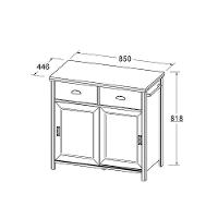 Aparador Buffet Ditália 2 Gavetas 2 Portas Branco Ba-145 - 6