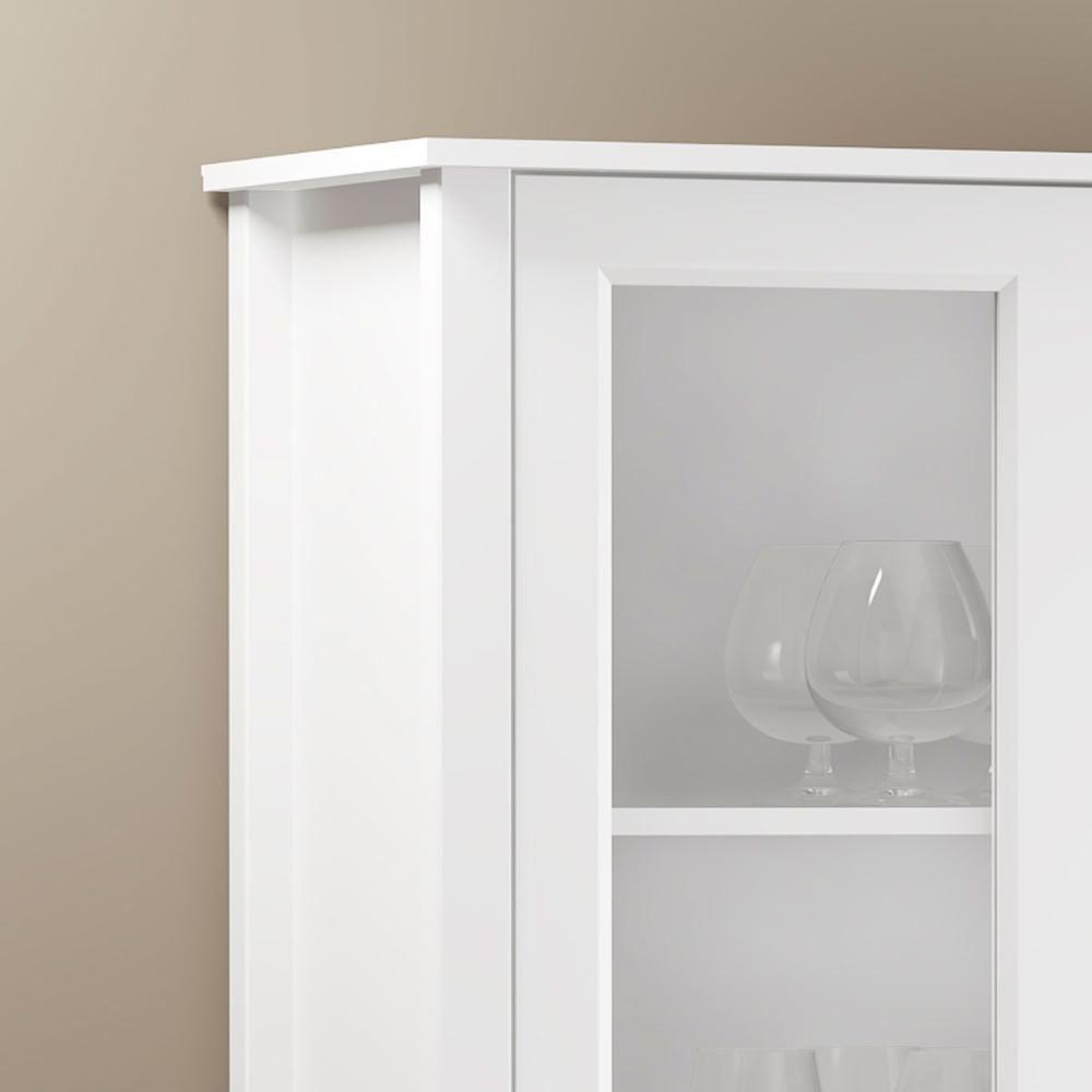 Cristaleira 2 Portas 1 Gaveta Ditália E-954 Branco - 9