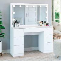 Penteadeira Ditália 7 Gavetas Pe-80 Branco Com Kit Luz Camarim - 2