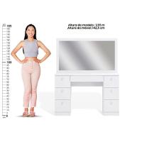 Penteadeira Ditália 7 Gavetas Pe-80 Branco Com Kit Luz Camarim - 5