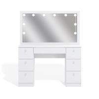 Penteadeira Ditália 7 Gavetas Pe-80 Branco Com Kit Luz Camarim - 6