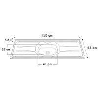 Armário De Cozinha Cp02 Com Pia 150cm Pérola Z34 Preto - Mpozenato - 5