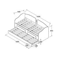 Sofá Cama Solteiro Com Colchões Ditália Cama Auxiliar Cm08 Diamond - 3
