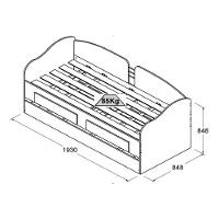 Sofá Cama Solteiro Com Colchões Ditália Cama Auxiliar Cm08 Diamond