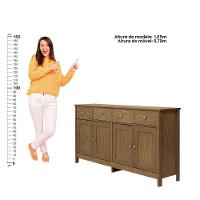 Aparador Buffet Ditália 4 Portas 4 Gavetas R-626 Diamond - 5
