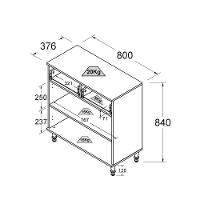 Cristaleira + Aparador Buffet Ditália E-963 + R-629 Preto