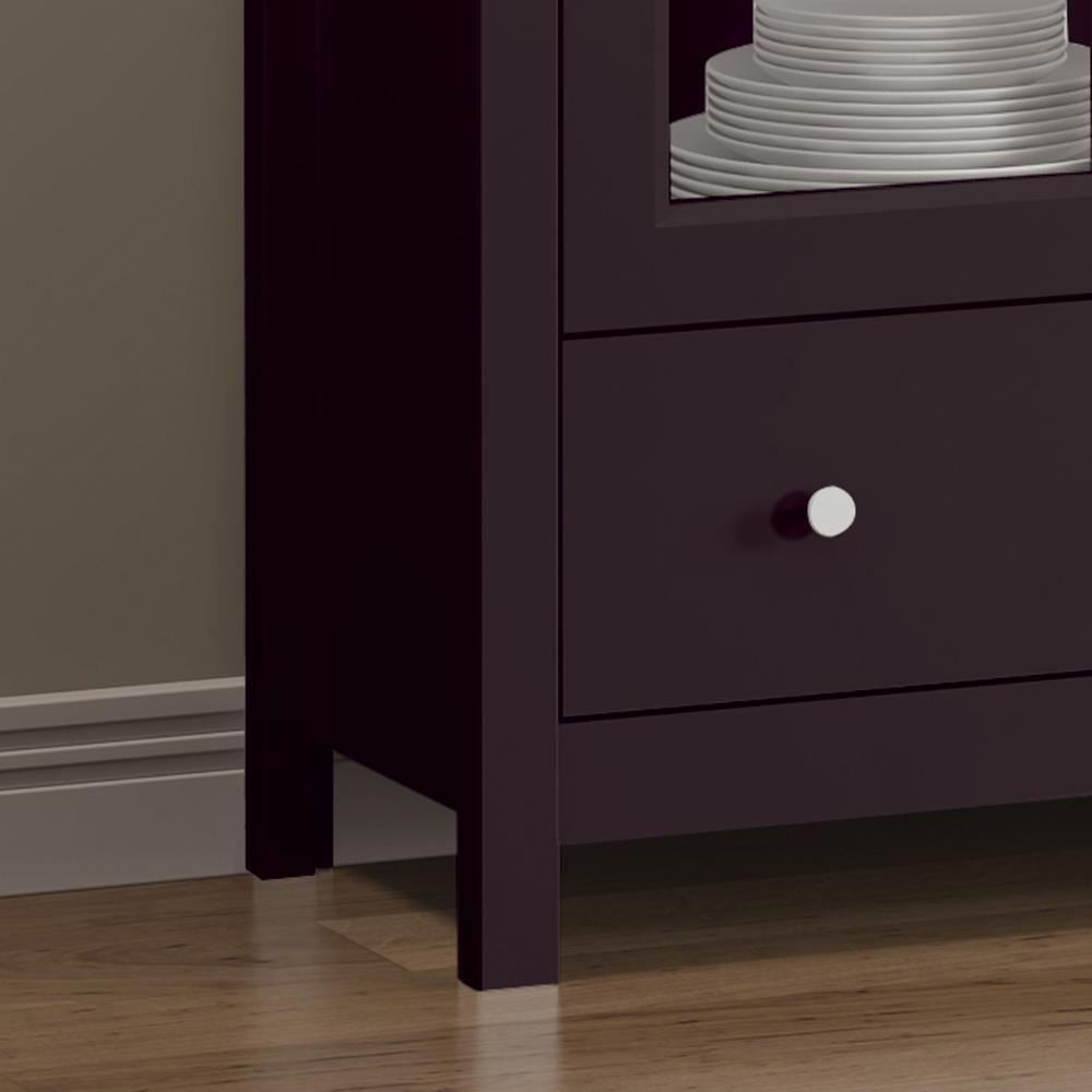 Cristaleira Ditália 2 Portas 1 Gaveta E-954 Preto - 4