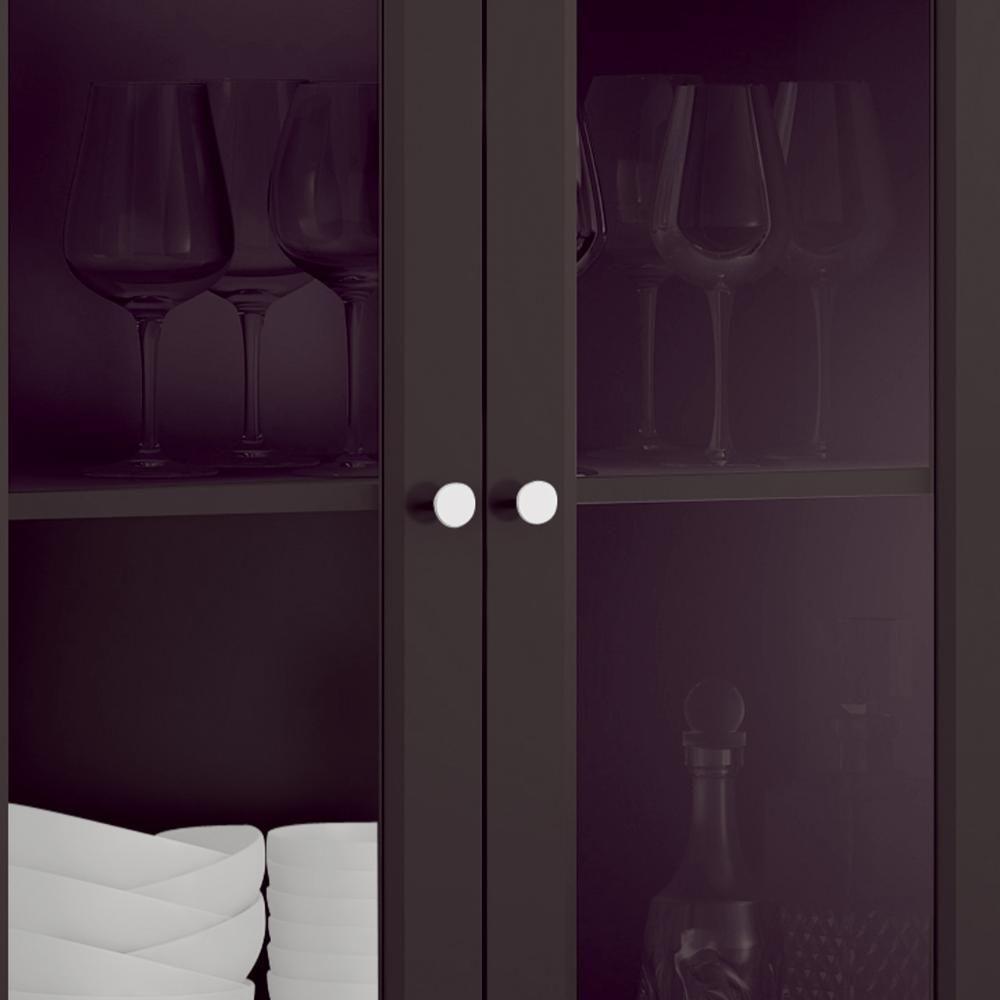 Cristaleira Ditália 2 Portas 1 Gaveta E-954 Preto - 6