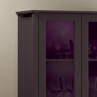 Cristaleira Ditália 2 Portas 1 Gaveta E-954 Preto - 5