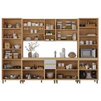 Armário De Cozinha 8 Peças Cp02 Com Ilha Pierre Carvalho/cinza L01 - Mpozenato - 6