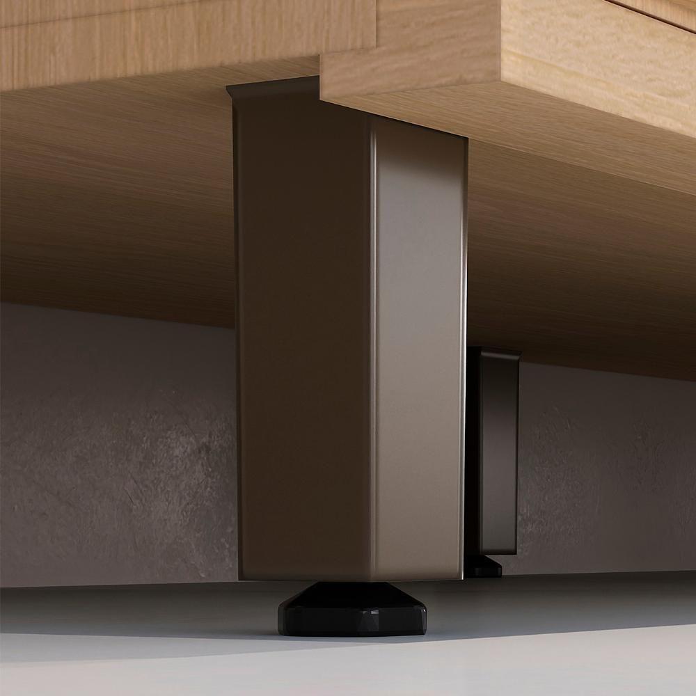 Armário De Cozinha 6 Peças Cp06 E Tampo Pierre Carvalho/cinza L01 - Mpozenato - 10