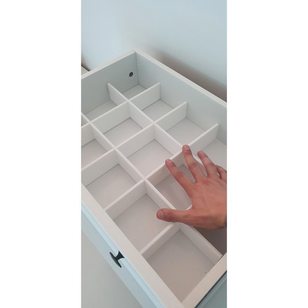 Cômoda 6 Gavetas Com Divisoria Ditália Dm-217 Branco - 9