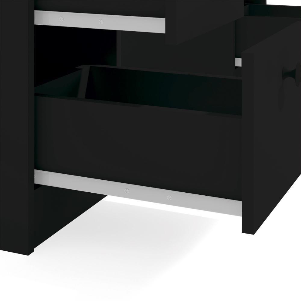 Penteadeira Ditália 7 Gavetas Pe-80 Preto Com Kit Luz Camarim - 6