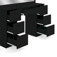 Penteadeira Ditália 7 Gavetas Pe-80 Preto Com Kit Luz Camarim - 8