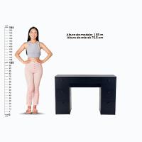 Penteadeira Ditália Com Cadeira + Espelho Redondo Pe-100 Preto - 5