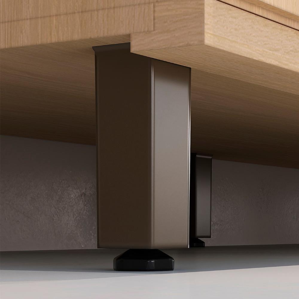 Armário De Cozinha 6 Peças Cp01 E Tampo Pierre Carvalho/cinza L01 - Mpozenato - 10