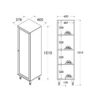 Cristaleira + Aparador Ditália + Kit Luz E-963 + R-629 Cinza