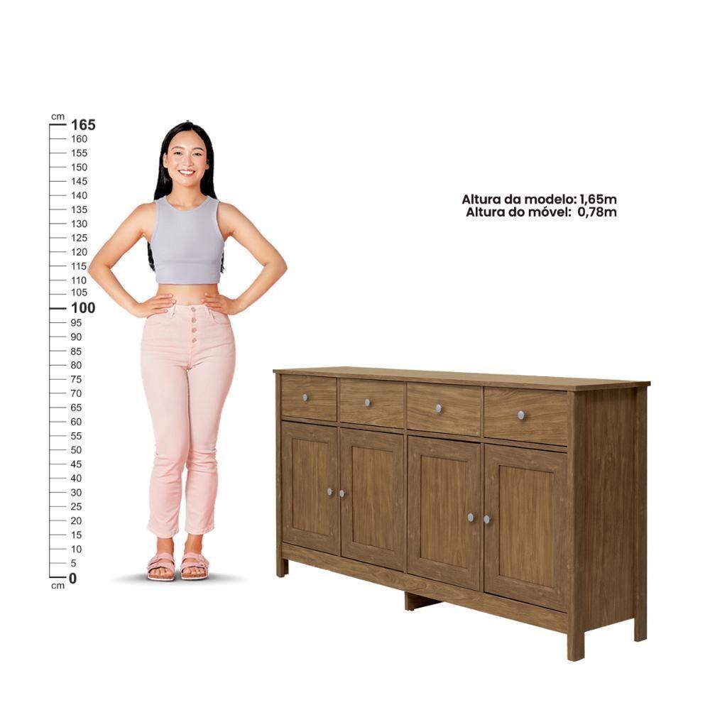 Cristaleira + Aparador Ditália + Kit Luz E-962 + R-626 Diamond - 7