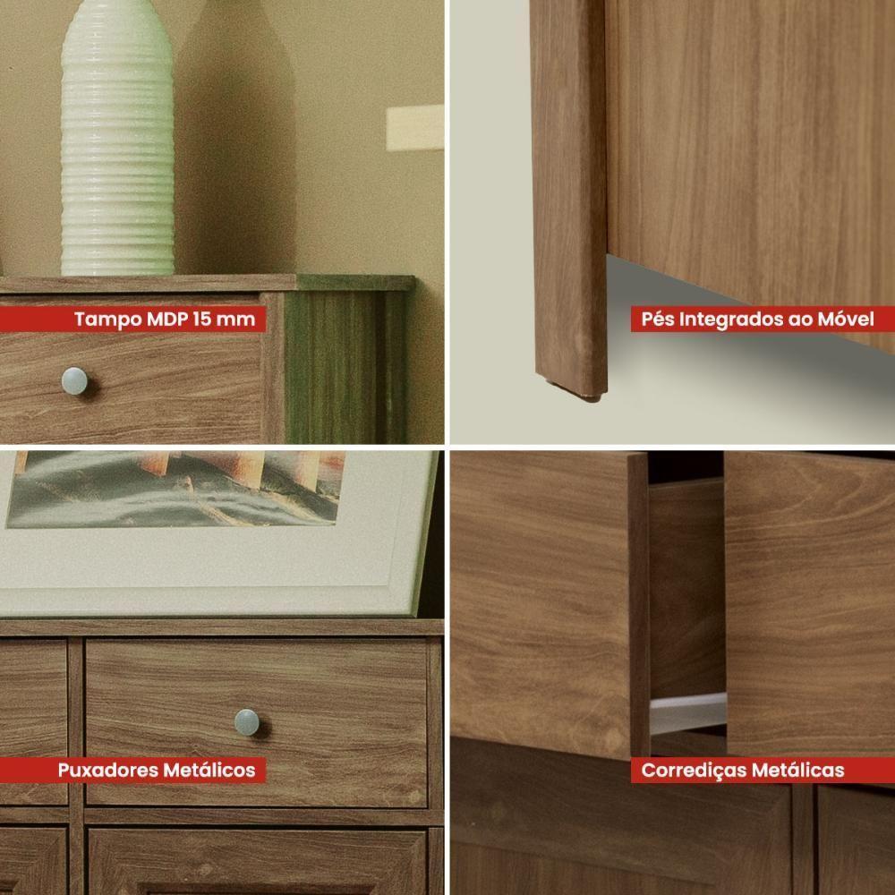 Cristaleira + Aparador Ditália + Kit Luz E-962 + R-626 Diamond - 10