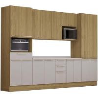 Armário Cozinha 6 Peças Cp01 E Tampo Mirella Freijó/cinammon L01 - Mpozenato - 2