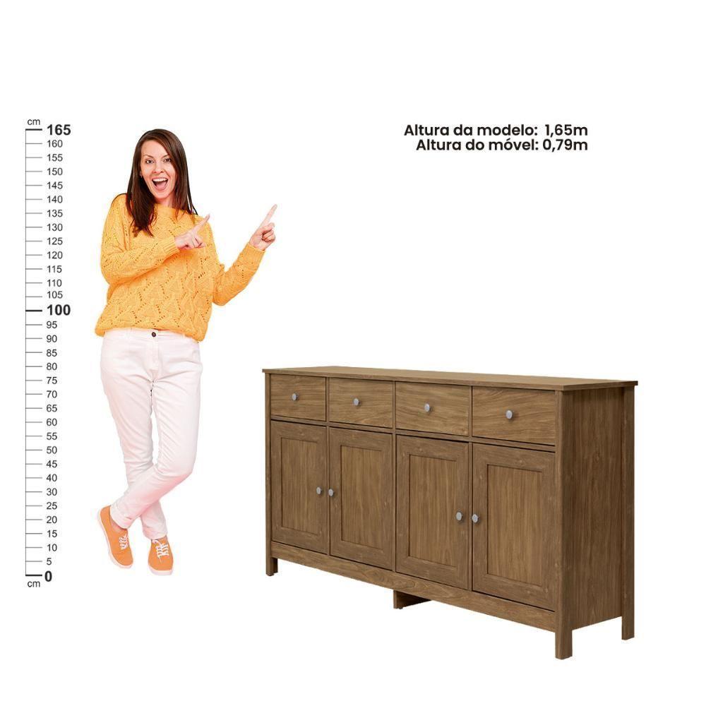Aparador Buffet Ditália 4 Gavetas R-626 Diamond - 5