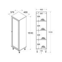 Cristaleira + Aparador Ditália + Kit Luz E-963 + R-629 Branco - 5