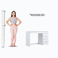 Penteadeira Ditália Com Cadeira + Espelho Redondo Pe-90 - 7