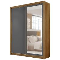 Guarda Roupa Solteiro Flex Com Espelho Dubai Nature/camarim - Vila Rica - 7