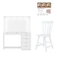 Penteadeira Ditália 7 Gavetas Com Cadeira + Kit Luz Pe-50 - 1